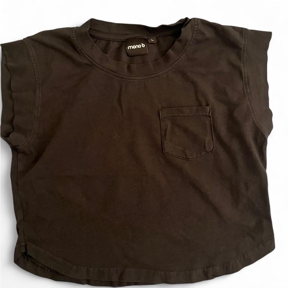 Mono b black cropped top